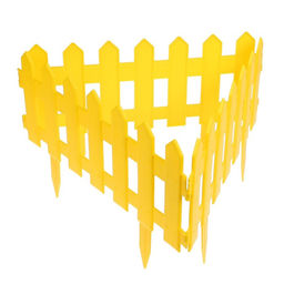 Ограждение декоративное, 30×196 см, 4 секции, пластик, жёлтое, «Палисадник»
