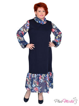 Платье Модель №1553 размеры 44-84 - Plusmoda фото 2