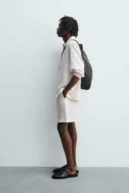 BERMUDA RELAXED FIT 100% LINO / Blanco - Zara фото 4