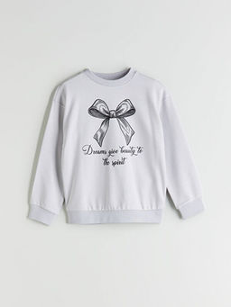 Bisiklet Yaka K?z ?ocuk Sweatshirt