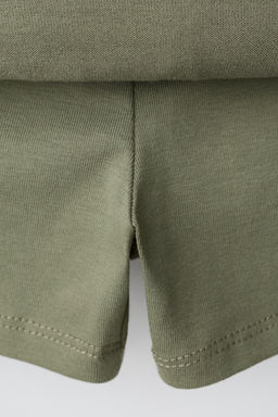 FALDA BERMUDA VOLANTES CINTURA VUELTA / Khaki - Zara фото 9
