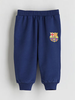 Bisiklet Yaka Barcelona Bask?l? Erkek Bebek E?ofman Tak?m