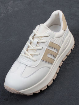 03-WG040-2M MILK/BEIGE Кроссовки демисезонные женские (натуральная кожа) - Фабричный китай фото 7