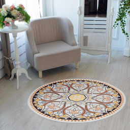 Ковер Этель Узорная графика d=120 см, 700г/м2