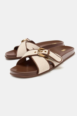 SANDALIA HEBILLA / Beige claro - Zara фото 2