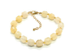 Граненый браслет из кальцита 8*10мм цв.цитрин, 20см