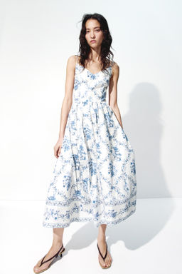 Vestido de tirantes espagueti con vuelo - H&m фото 3