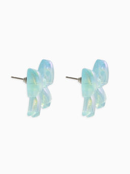 Цена за 2 шт. Серьги пластик «Бантик», перламутровый, голубые