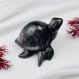 Фигурка резная "Черепаха" из серебристого Обсидиана