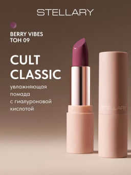 Stellary Увлажняющая помада с гиалуроновой кислотой Hydrating lipstick Cult classic тон 09