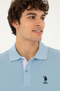 Мужская голубая базовая футболка Неожиданная скидка в корзине - U.s. polo assn фото 2