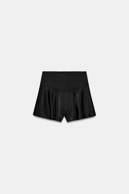 SHORTS VUELO SATINADO / Negro - Zara фото 6