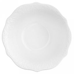 "Русь" Салатник фарфоровый 580мл, д15,7х7,3см, белый, рельефный декор, волнистый край (Китай)