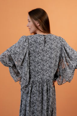 Платье шифон LOVE052/04/Белый, черный