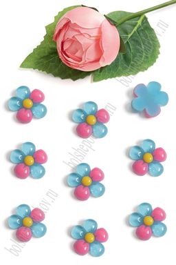 Кабошон "Цветочек" (50 шт) SF-5744, мультиколор №2
