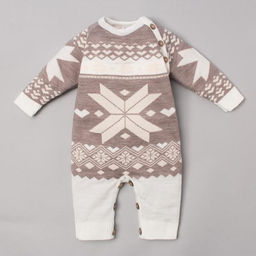 Комбинезон вязаный Крошка Я Снежинка рост 74-80 см