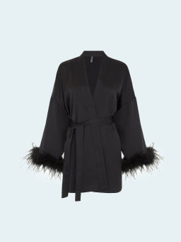 EMKA / Блузка-кимоно с перьями  фото 2