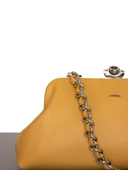 LACCOMA сумка Паола-Л815-горчичный эко кожа хлопок фото 3