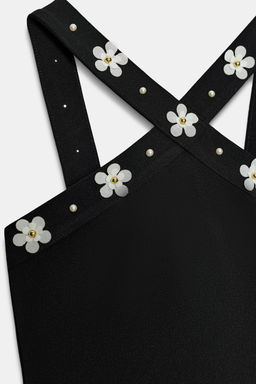 FLORAL STRETCH HALTER BODYSUIT - Zara фото 7