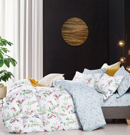 Постельное белье - Поплин Премиум 6527 Иван-чай 2-спальный с Евро простыней