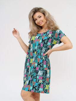 532 Туника "Буквы на хаки"