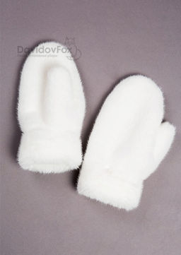 Варежки экомех белые