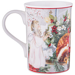 НАБОР КРУЖЕК LEFARD CHRISTMAS 2 ШТ. 320 МЛ ПУАНСЕТТИЯ (КОР=24ШТ.)  фото 4