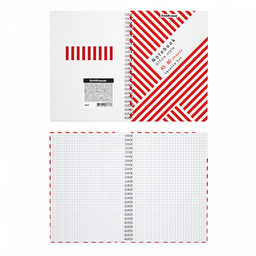 Цена за 4 шт. Тетрадь общая с пластиковой обложкой на спирали ErichKrause Red Concept, А5, 80 листов, клетка  фото 2