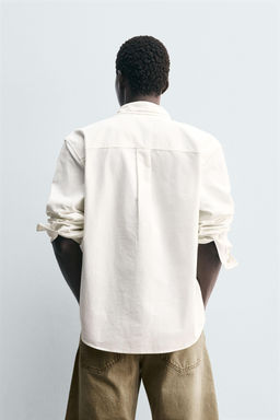 EMBROIDERED COTTON/LINEN SHIRT - Zara фото 3