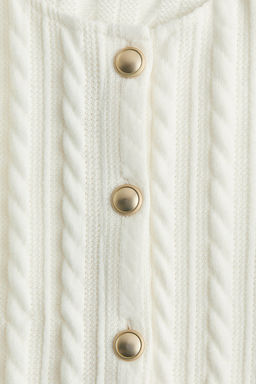 Cardigan en punto efecto trenzado - H&m фото 6