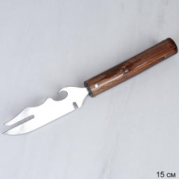 Нож шампурный с узором и деревянной ручкой Эко / 2К-388 /уп 12/ 270(150)х45х2 - ГалеонТрейд фото 3