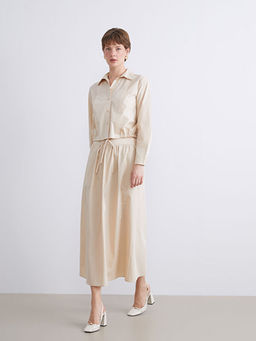 Beli Lastikli Pileli Etek