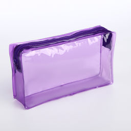 Цена за 2 шт. Косметичка на молнии для бассейна, фиолетовая/прозрачная