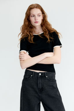 Camiseta en punto fino - H&m фото 8