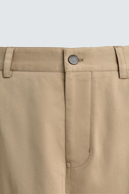 PANTAL?N WIDE FIT CROPPED / Beige - Zara фото 10