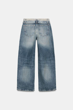 RELAXED OVERSIZE HIGH-WAIST RHINESTONE JEANS - Zara фото 14