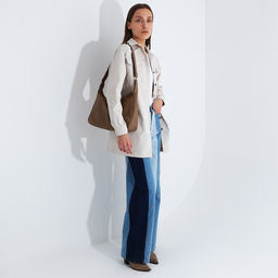 Сумка-мешок на молнии, цвет бежевый - Simaland фото 5