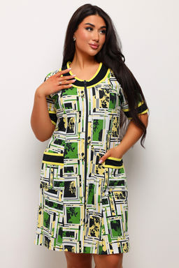 Халат женский из кулирки Марфа цитрусовый микс - Амадэль фото 19