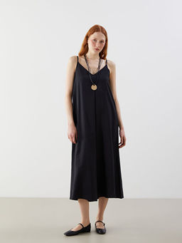 V Yaka Modal Kar???ml? A Kesim Elbise