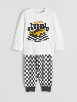 Hot Wheels Bask?l? Erkek ?ocuk Pijama Tak?m?