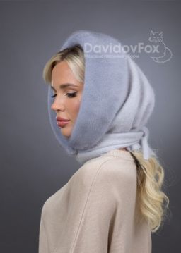 Платок ангора натуральная норка Сапфир - Davidovfox фото 2