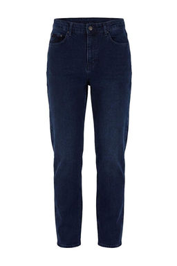 Gece Mavisi Straight Fit Esnek Kuma_ Erkek Jeans TMNAW27JE00014