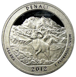 1/4 доллара (25 центов) 2012 года S США Национальные парки № 15 Денали