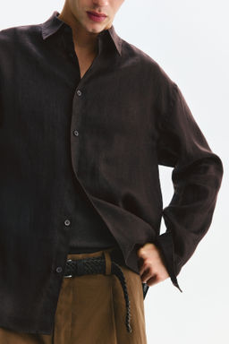 Camisa de lino Relaxed Fit - H&m фото 7