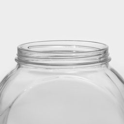 Банка для хранения сыпучих продуктов Paşabahçe Bella, 2 л, стекло, с красной крышкой, прозрачная