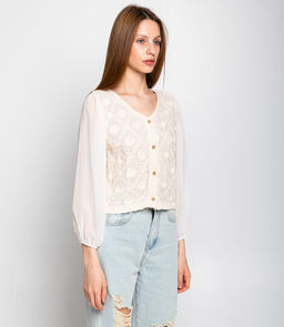 Блуза #КТ210 (7), светло-бежевый