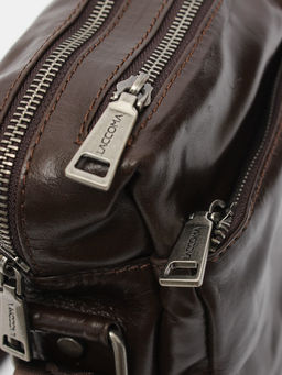 LACCOMA сумка VIN6887-1-коричневый натуральная кожа хлопок фото 4