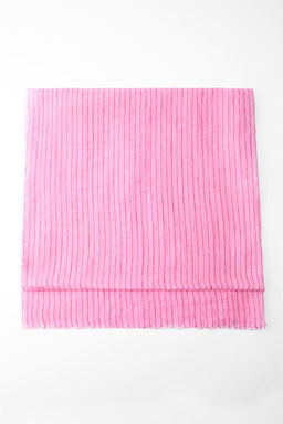 STRIPED 100% LINEN SCARF - Zara фото 9