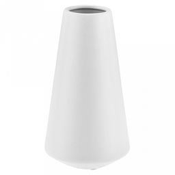 Ваза керамическая "Тунис" 1,8л, д13,5см h25,2см, д/горла - 5,8см, матовая глазурь, цвет - белый, в коробке (Китай)