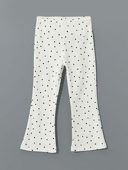 Beli Lastikli Puantiyeli K?z ?ocuk ?spanyol Pa?a Tayt